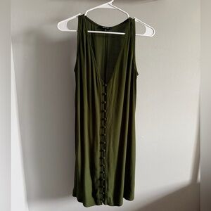 Madewell Forest Green Sleeveless Dress